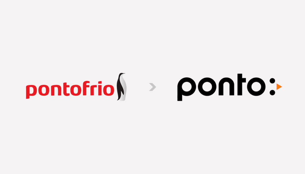 Nesta imagem podemos ver o rebranding da Ponto, com seu antes e depois.