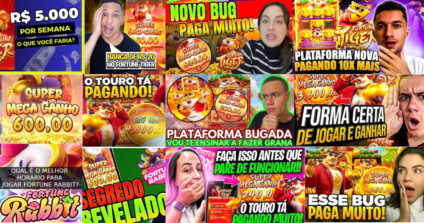 Vários prints com capas de youtube que os influenciadores utilizam para divulgar cassinos online