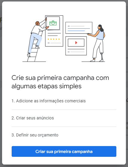 Imgem do Google Ads que mostra como anunciar no YouTube ads.