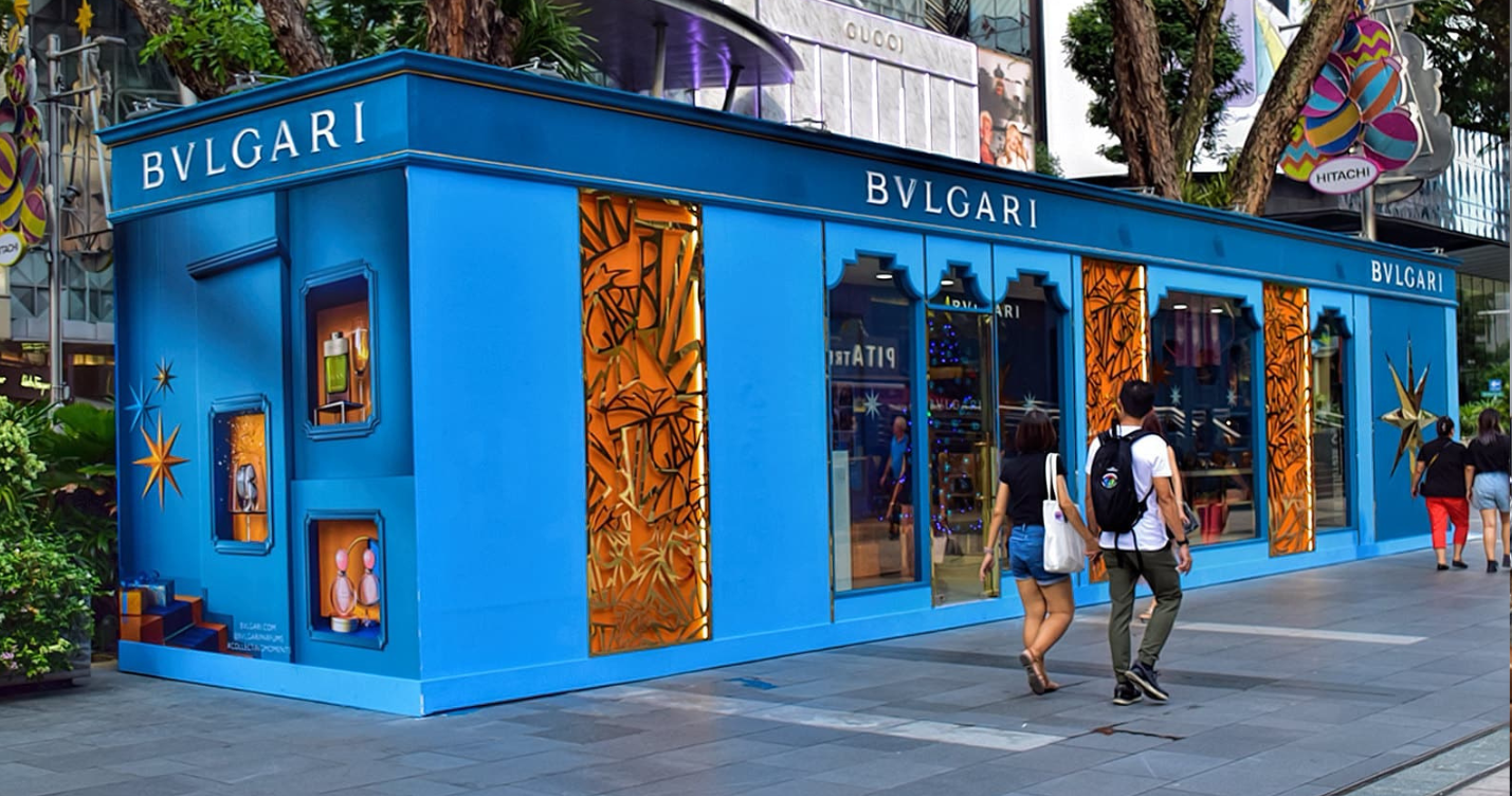 Loja pop-up da Bvlgari