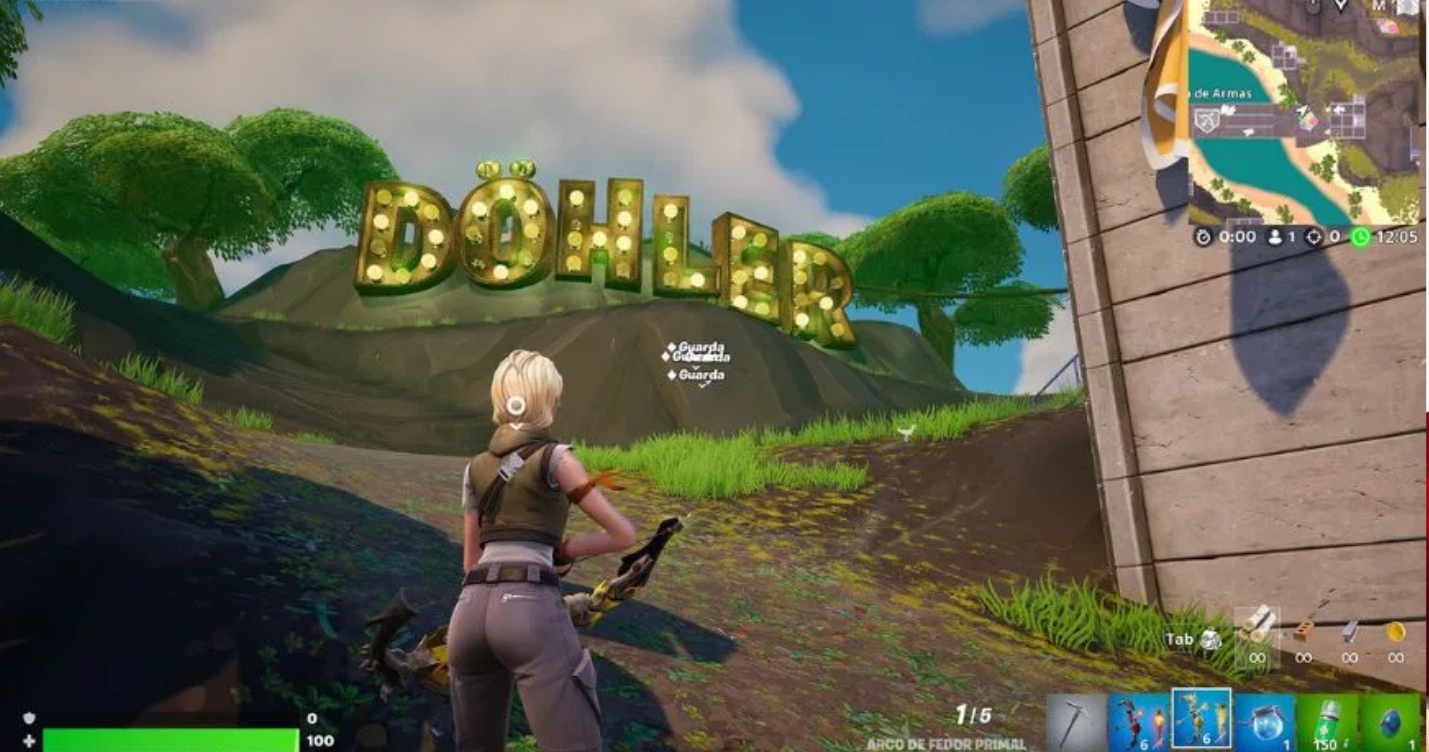 Dohler fortnite, imagem da ilha