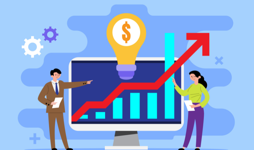 A elasticidade de mídia mede quanto uma variação percentual na verba gera de variação percentual nas vendas ou em outro KPI de interesse. Imagem: Reprodução/Canva